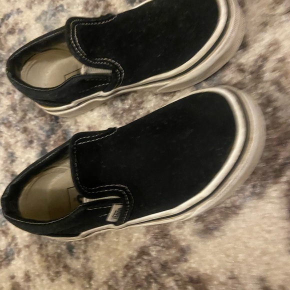 Kids Black Van Slide Sneakers size 11c - Picture 4 of 8